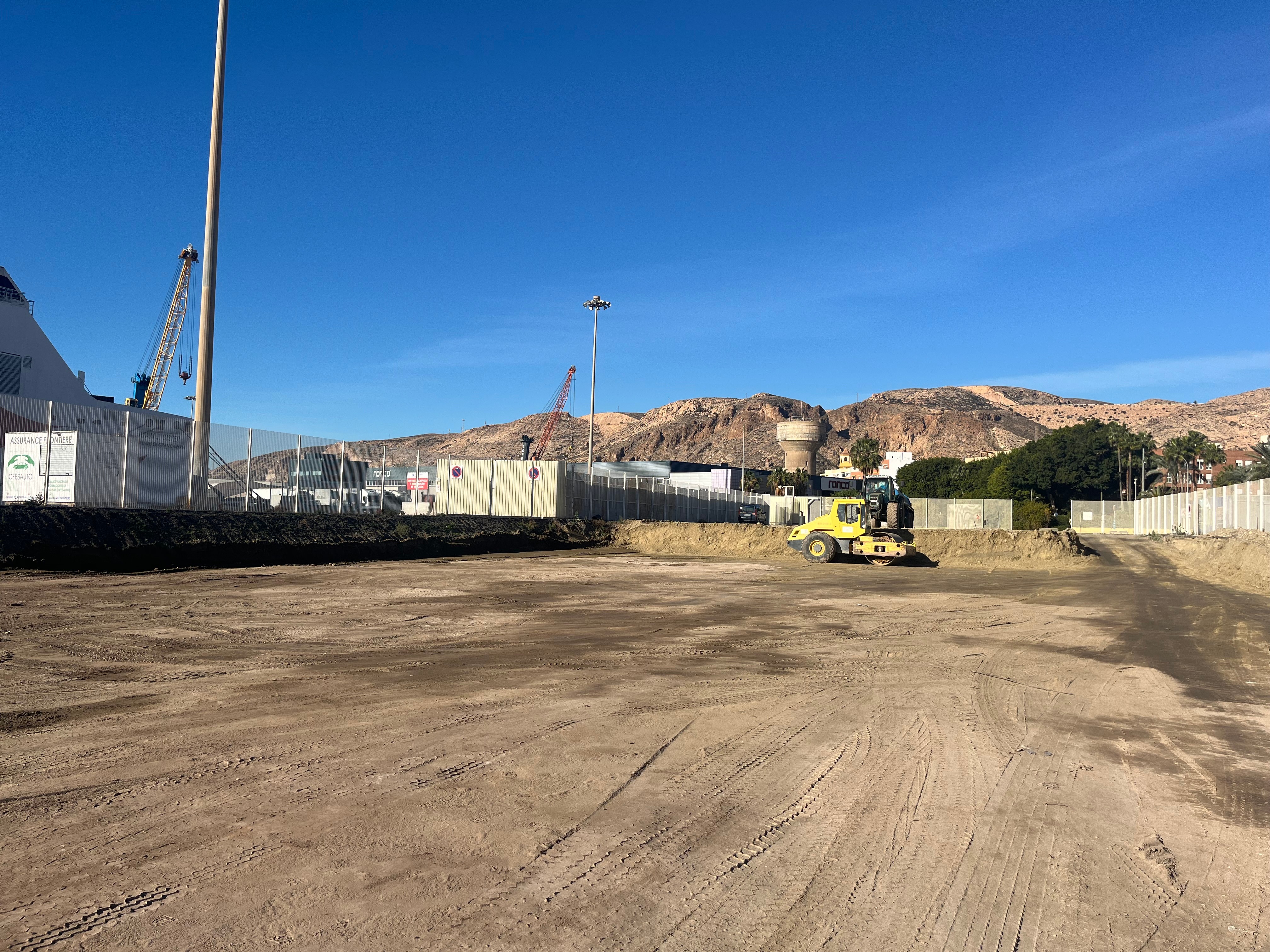 Área nivelada en el Puerto de Almería