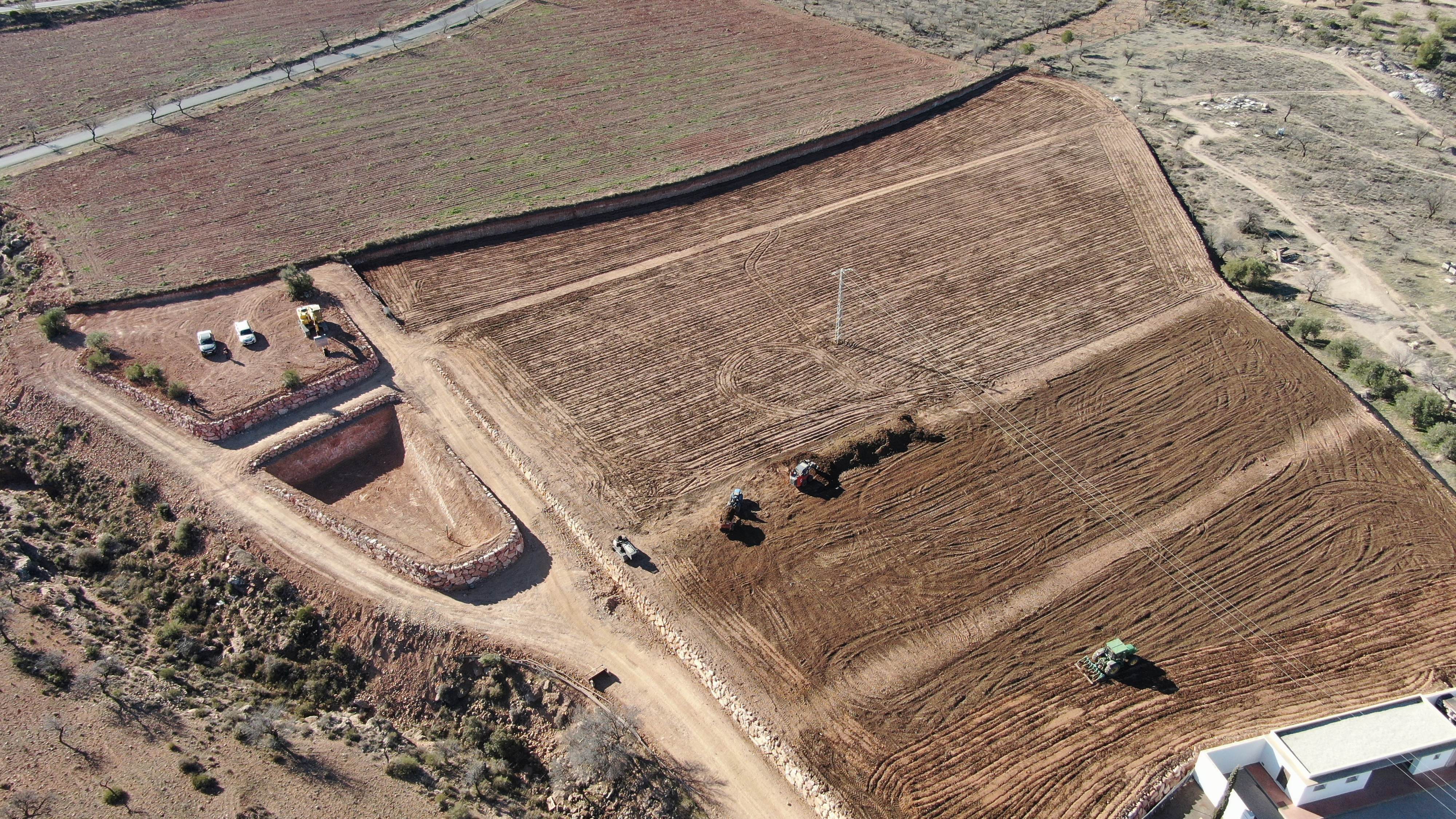Vista aérea de la finca explanada